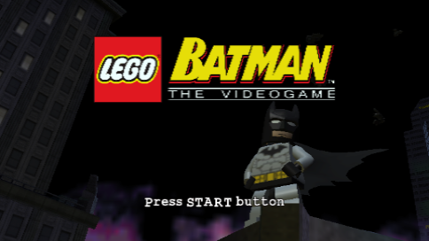 LEGO Batman The Videogame title screen for PSP